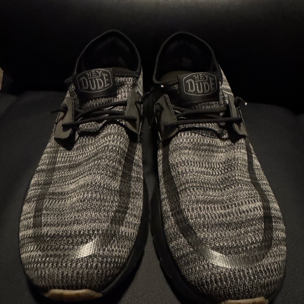 Hey Dude Men's Black and Gray Sneakers